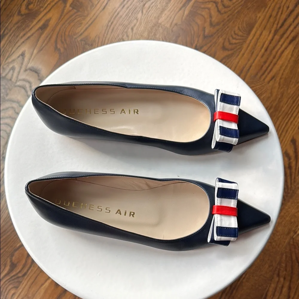 Duchess Air Navy Blue Women's Shoes with Red and White Accents Size 40 - Picture 2 of 13